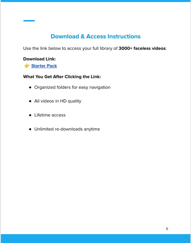 STARTER PACK: 3000+ Faceless Videos